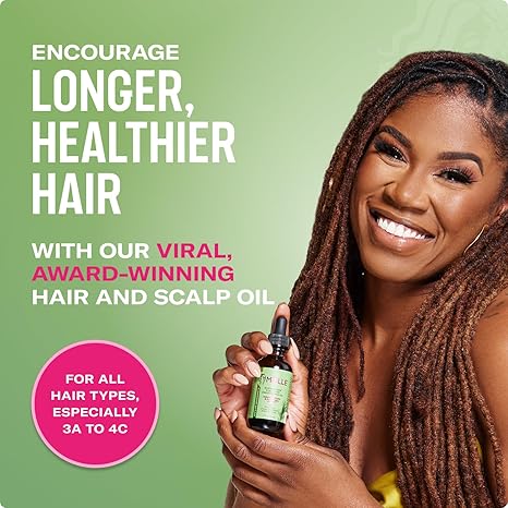 Mielle Organics Rosemary & Mint Hair Oil, Split Ends & Dry Scalp Treatment - Made with Biotin & Essential Oils for Strengthening, Soothing, Moisturizing & Encouraging Longer, Healthier Hair (2 Fl Oz)