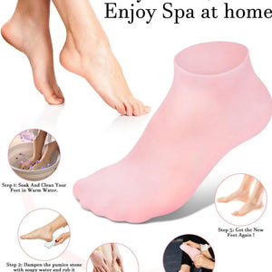 Silicone socks for moisturize dry feet